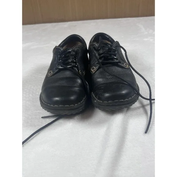Born Shoes Womens Size 9 Black Leather Oxford Lace Up Comfort Casual Walking - Picture 5 of 10